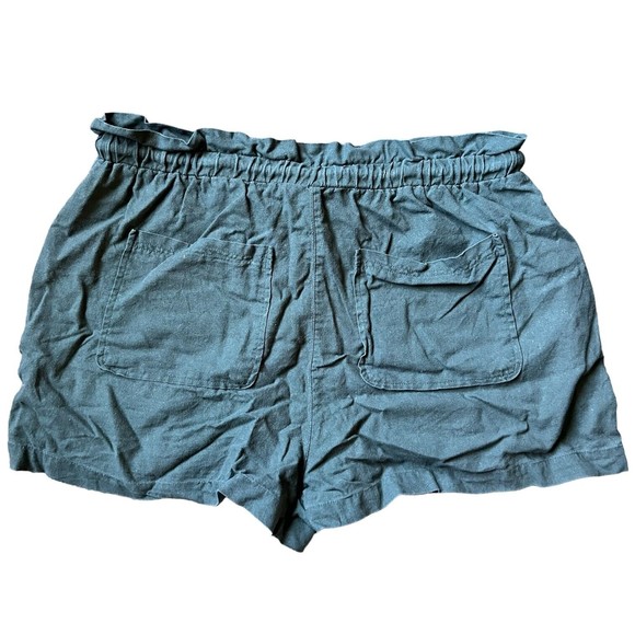Universal Thread Linen Blend Shorts, Size Large Deep Green Drawstring Paper Bag - Picture 2 of 5